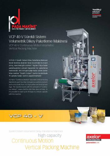 VOLUMETRİK DİKEY PAKETLEME MAKİNESİ